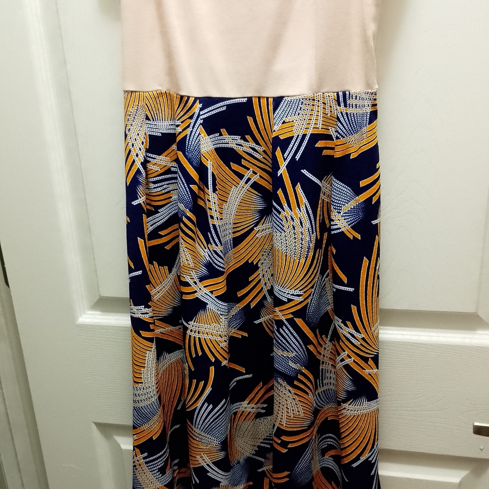 Pink and Blue Patterned Dress - Picture 2 of 6